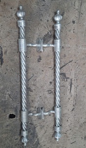 Poignée de porte décorative de luxe en fer forgé pour portail principal et porte d'entrée, poignée de traction en fer forgé artisanal pour villas et maisons - Product Image 3