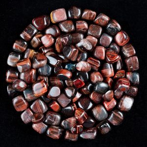 Pierres Roulées Naturelles Œil de Tigre Rouge 18-25mm, Gemmes Polies pour la Fabrication de Bijoux, Artisanat, Décoration Intérieure, Vente en Gros - Product Image 1