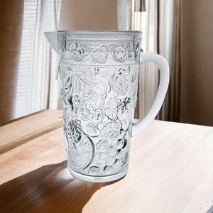 Pichet en plastique de conception de raisin acrylique sans BPA de 2300ml avec couvercle - Product Image 4