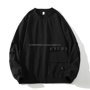 Sudadera con capucha y Jersey personalizado de fabricante de ropa, sudadera con estampado de pantalla, Sudadera de cuello redondo de lujo en blanco de gran tamaño para hombre - Product Image 2