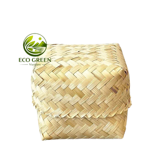 Custom Bamboo Gift Box Handmade <b>Woven</b> <b>Basket</b> Eco Friendly Packaging for Corporate Event Campaign PR Gift Employee - Product Image 1