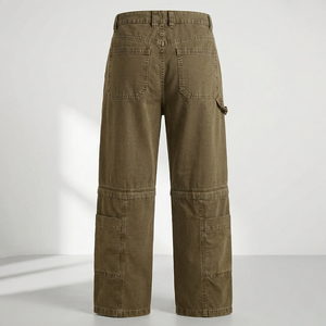 Pantalones Cargo Casuales para Hombre, 100% Algodón, Cintura Media, Cierre con Botones y Cremallera, Antiarrugas, Ecológicos, Opción de Logotipo Personalizado, Verano - Product Image 2
