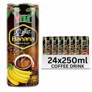VINUT Boisson au café robusta du Vietnam Bouteille/tasse de 250ml Sans OGM Sans produits laitiers Sans gluten OEM Disponible Échantillon gratuit et marque de distributeur - Product Image 1