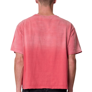 T-shirt homme col rond manches courtes, motif graphique vintage délavé, coupe ample, streetwear, vente en gros, personnalisable OEM, en jersey de coton - Product Image 4