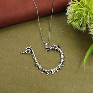 Colgante de Runa de Dragón, Amuleto de la Mitología Nórdica Vikinga, Joyería de Fantasía en Oro y Plata, Regalo para Él, Joyería al por Mayor - Product Image 2