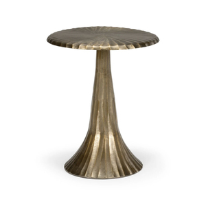 Mesa Auxiliar de Hierro Forjado de Estilo Moderno de Mediados de Siglo con Tapa Redonda de Madera y Base de Pedestal en Forma de X, Mesa Auxiliar Decorativa para Sala de Estar - Product Image 4