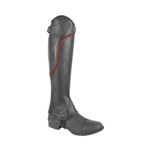 Unisex Genuine Leather Horse Riding <b>Chaps</b> Heavy Duty Equestrian <b>Half</b> Gaiters Adjustable Outdoor Horseback Riding Leg Protection - Product Image 2