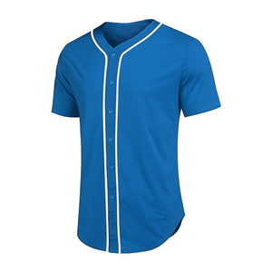 Vintage Unisex Baseball Button Down Jersey Short Sleeve V-neck <b>Hip</b> Hop T-shirt Quick Dry Breathable Fabric <b>For</b> Casual Streetwear - Product Image 3