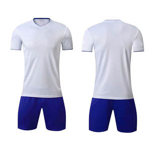 Camiseta de Pádel Unisex Blanca con Cuello en V, Pantalones Cortos Azules, Absorbe la Humedad, Manga Corta, Transpirable, Ropa Deportiva Ecológica, Ajuste Atlético - Product Image 1