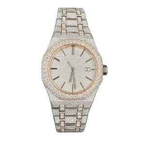 Montre de luxe personnalisée, best-seller, sertie de diamants Moissanite DVVS, qualité supérieure, neuve, pour homme et femme, prix de gros - Product Image 2