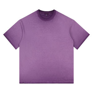 Camisetas Gráficas de Algodón 100% Estilo Urbano con Lavado Desgastado y Efecto Desvanecido, Camiseta Oversize para Hombre con Lavado Ácido - Product Image 5
