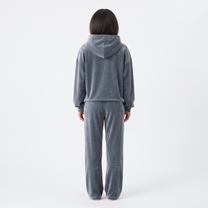 Trending 2026 Women's Breathable Cotton Oversized <b>Hoodie</b> Sweatpants Set Custom Pullover Gym <b>Running</b> Casual Tracksuit - Product Image 2