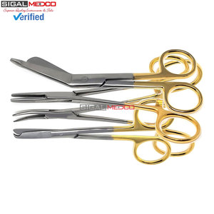 Tijeras y Pinzas Quirúrgicas Manuales de Acero Inoxidable de 5.5 y 4.5 Pulgadas, Rectas y Curvas, para Cirugía General - Product Image 5