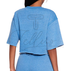 High Quality New Stylish Women Summer Formal <b>Crop</b> <b>Top</b> Breathable Eco-Friendly Quick Dry Customizable Acid Wash Unique Design - Product Image 2