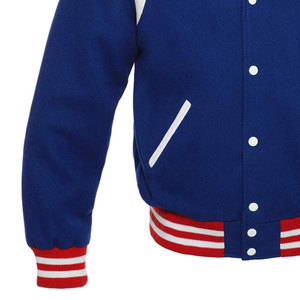OEM Custom Winter Wool/Polyester Streetwear Varsity Jacket Custom Embroidery Logo Front/Back Quick Dry Breathable V-Neck Men - Product Image 5