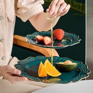 Aluminium Rotating <b>Cake</b> Decorating <b>Stand</b> Modern <b>3</b> <b>Tier</b> Detachable Cupcake Dessert Fruit Plate Pedestal for Wedding - Product Image 4