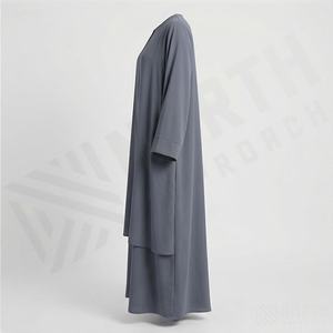 Abayas personnalisées pour femmes et filles, robe musulmane du Ramadan, hijab, abaya à manches évasées, vêtements islamiques, vêtements en tissu Nida - Product Image 3