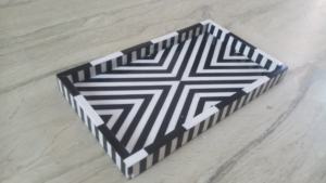 Plateau rond en résine pour servir des aliments, des fruits, du thé, du café, ustensiles de cuisine, plateau de service en résine, plateau à bonbons, plateau de service en résine - Product Image 6