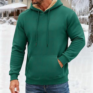Sudadera con Capucha Gruesa para Hombre, para Invierno, con Forro de Felpa Suave, para Uso Casual al Aire Libre, con Impresión de Adhesivos DTG - Product Image 2