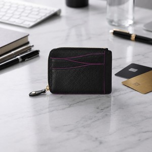 WRIZA Porte-cartes de crédit en cuir véritable pour hommes et femmes |   Portefeuille fin à fermeture éclair avec protection RFID et emplacements pour cartes |   Design classique compact - Product Image 2
