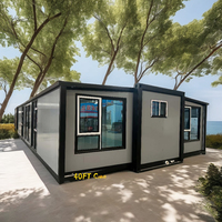 Personnalisation de maison mobile de conteneur extensible modulaire préfabriqué de luxe de haute qualité de 40 pieds prise en charge