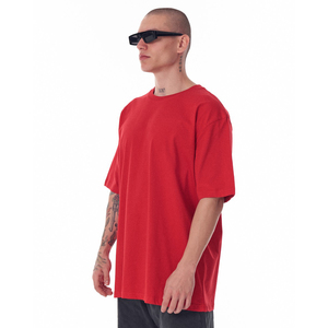 เสื้อยืดคอตตอนสำหรับผู้ชายและผู้หญิง ทรงหลวมไหล่ตก สไตล์ลำลอง สตรีทแวร์ แฟชั่นฤดูร้อน รับผลิตแบบ OEM ไซส์ใหญ่ - Product Image 5