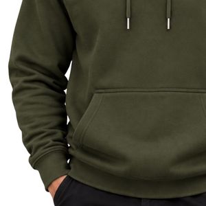 <b>Mens</b> Olive Pullover Hoodie <b>Long</b> <b>Sleeve</b> Casual Sweatshirt Custom Logo Streetwear Sportswear <b>Top</b> Shoukat Apparel Manufacturer - Product Image 2
