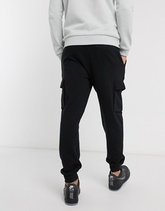 Pantalones Deportivos Cargo Negros para Hombre, Cintura Elástica, Múltiples Bolsillos, Joggers Casuales, Transpirables, de Algodón, para Otoño - Product Image 4