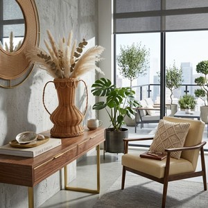 Jarrones de Mimbre con Asas, Estilo Vintage, para Piso/Mesa, para Flores, Regalo de Aniversario de Bodas, Accesorio para el Hogar - Product Image 5