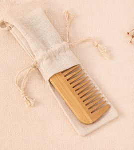 Premium Modern Handmade Bamboo <b>Wide</b> Tooth Natural Wooden Detangling Eco-Friendly Sustainable Folk Art Hair <b>Comb</b> Grooming Tool - Product Image 3