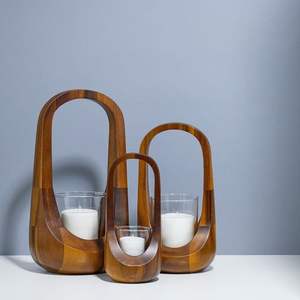 Juego de Portavelas de Madera Nórdica Moderna, Candelabros Decorativos de Latón Dorado para Mesa de Comedor, Decoración para Bodas y Hogar - Product Image 6