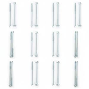 Class 4.8 6.8 Zinc Plated Carbon Steel Hex Head Partial Thread Lag <b>Screws</b> M6-M12 Metric/Inch DIN/ANSI PDC Model 13 Wood - Product Image 1