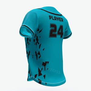 Camiseta de Béisbol al por Mayor 100% Poliéster para Hombre, Estilo Vintage con Malla Bordada, para Sublimación - Product Image 3