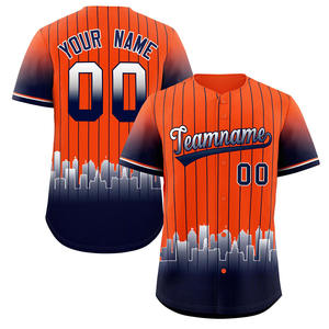 Uniforme de Béisbol Personalizado con Diseño Nuevo a Rayas, Logotipo y Nombre Personalizados, Camiseta de Béisbol para Hombre - Product Image 6