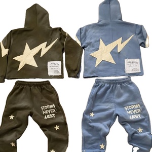 Ensemble de survêtements de gym à logo personnalisé unisexe 100% coton Sweat à capuche grande taille respirant séchage rapide pour la saison d'hiver imprimé - Product Image 1