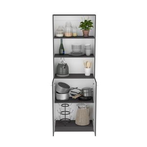 Set di Librerie Duette a 3 Pezzi Grigio Opaco/Bianco, Larghezza 188 cm con 11 Ripiani e Mobile a 2 Ante per Soggiorno - Product Image 6