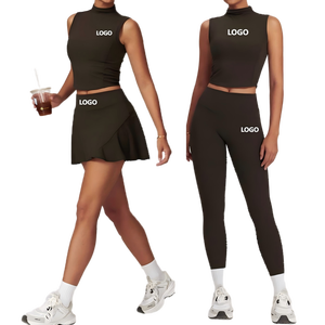 Conjunto de Yoga y Pilates Reversible y Transpirable para Mujer, Tallas Grandes, Ropa Deportiva con Logotipo Frontal y Cintura Elástica de Cuatro Vías - Product Image 2