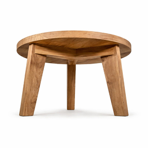 โต๊ะกาแฟไม้สักคุณภาพสูง สไตล์สแกนดิเนเวียน ทันสมัย เป็นมิตรกับสิ่งแวดล้อม ทนทาน ขาสามเหลี่ยม ผิวไม้ธรรมชาติ เหมาะสำหรับร้านกาแฟ - Product Image 2