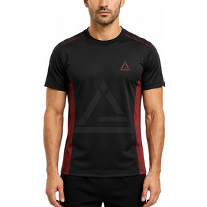 T-shirts ajustés modernes pour hommes, manches courtes, tissu extensible, col rond, vêtements de fitness, course à pied, entraînement, vêtements décontractés - Product Image 3