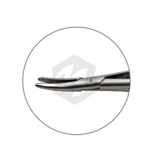 Porte-aiguille Castroviejo courbé 14 cm, micro-chirurgical, à poignée de verrouillage manuelle, en acier inoxydable, pointe fine, forceps certifié CE, garantie 5 ans - Product Image 5