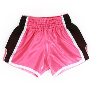 Shorts de boxe pour hommes, design personnalisé, nouvelle collection, noirs, avec ceinture élastique et logo personnalisé de haute qualité, vente chaude, Muay Thai - Product Image 6