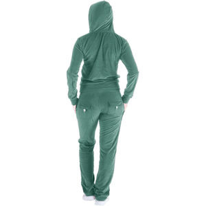 Survêtement slim fit à col montant pour femme, mélange coton et élasthanne, veste à jambe fuselée et pantalon de jogging, moderne - Product Image 3