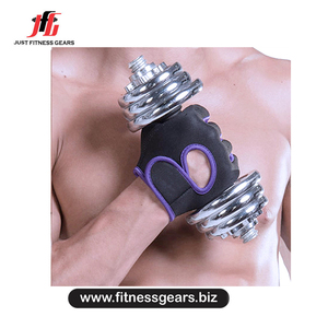 JUST FITNESS GEARS Gants de sport et de fitness en cuir PU, demi-doigts, avec sangle de poignet réglable, légers, pour musculation et cyclisme - Product Image 4