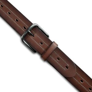 Cinturón Casual de Cuero Genuino para Hombre, Hebilla con Patrón Geométrico, Ajustable, 3-3.5cm de Ancho, Ecológico, Duradero, Color Marrón, para Jeans - Product Image 2