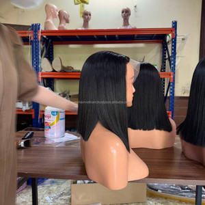 Perruques en cheveux humains vierges vietnamiens les plus vendues, lisses et droites, avec dentelle frontale, densité 200%, haute qualité - Product Image 3