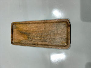 Plateau de service en bois d'acacia poli fait à la main, avec sections séparées pour le fromage, les desserts et la salade, vente chaude - Product Image 2