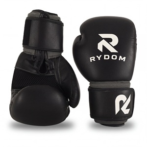 Guantes de Boxeo OEM Profesionales con Logotipo Personalizado, Guantes de Boxeo de Cuero PU Dorado, Guantes de Boxeo de Cuero Vacuno para Muay Thai - Product Image 1
