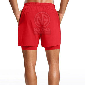 Pantalones Cortos Deportivos 2 en 1 para Hombre, Diseño Personalizado con su Propio Logotipo, Cintura Media, Cómodos para Hacer Ejercicio - Product Image 2