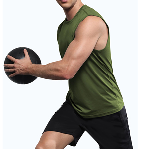 Camisetas sin Mangas de Alta Calidad para Hombre, Camiseta sin Mangas Elegante, Transpirable, de Secado Rápido, Cuello Redondo, para Fitness, Deportes, Gimnasio, Camisetas sin Mangas a la Moda - Product Image 6