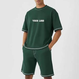 Conjunto de Camisa de Manga Corta con Botones y Pantalones Cortos de Dos Piezas, Venta Caliente 2024, Conjunto de Pantalones Cortos de Tela de Toalla para Hombre, Unisex - Product Image 1